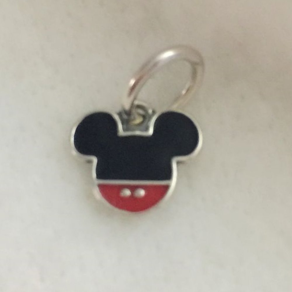 Pandora Mickey Icon Enamel Dangle Charm - Picture 1 of 2